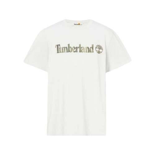Muška Majica Kratkih Rukava Timberland Kennebec River Camo Linear Logo Bijela Cijena