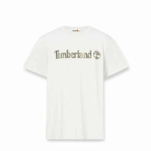 Muška Majica Kratkih Rukava Timberland Kennebec River Camo Linear Logo Bijela Cijena