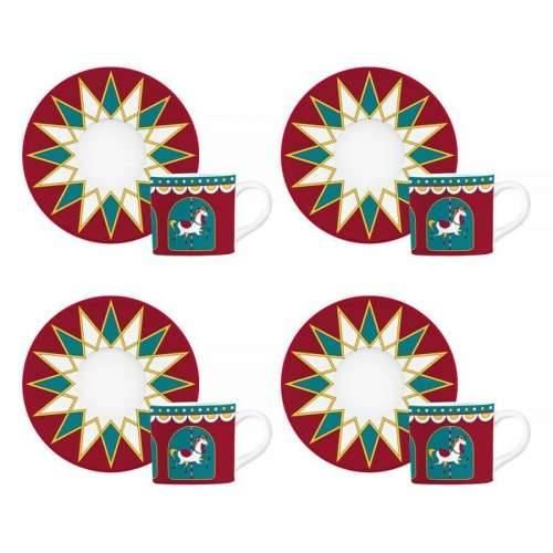 Set Šalica za Kavu Bialetti Winter Wonderland Turkizno Porculan 80 ml 4 kom. Cijena