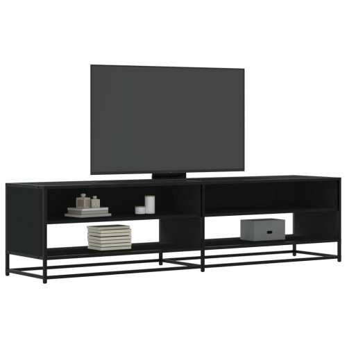 TV ormarić crni 180,5x40x46 cm izrađeno drvo - Crna 1 180.5 cm Cijena