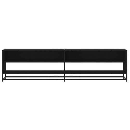 TV ormarić crni 180,5x40x46 cm izrađeno drvo - Crna 1 180.5 cm Cijena