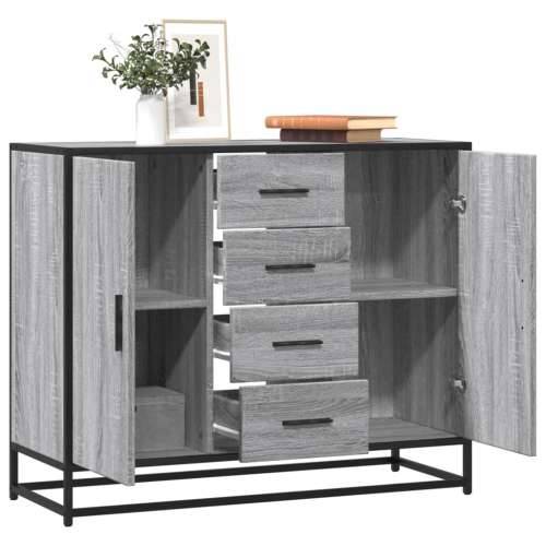 Komoda Siva Sonoma 92x35x76 cm Konstruirano drvo - Sivi hrast sonoma 1 Cijena
