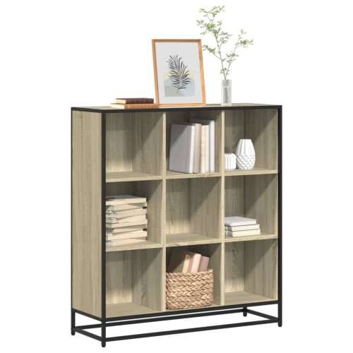 Polica za knjige Sonoma hrast Konstruirano drvo i metal - sonoma hrast 97.5 x 33 x 107.5 cm 1 Cijena
