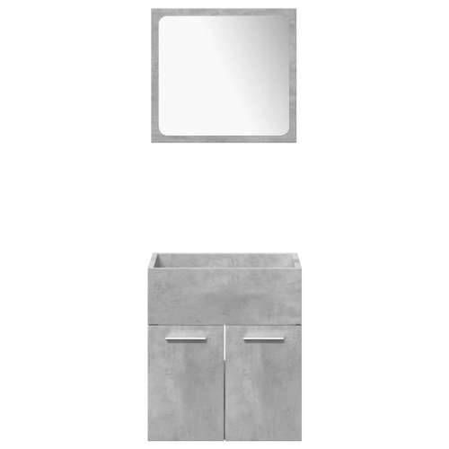 4-dijelni set kupaonskog namještaja siva boja betona drveni - Beton siva 41 x 38.5 x 46 cm 1 Cijena