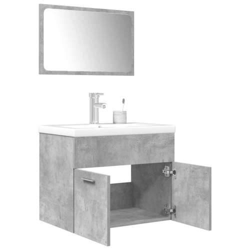 3-dijelni set kupaonskog namještaja siva boja betona drveni - Beton siva 60 x 38.5 x 46 cm 1 3 Cijena