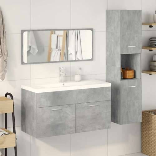 4-dijelni set kupaonskog namještaja siva boja betona drveni - Beton siva 90 x 38.5 x 46 cm 1 Cijena