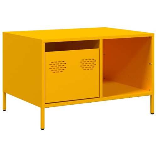 Stolić za kavu boje senfa 68,5x50x43,5 cm hladno valjani čelik - Žuta 1 Cijena