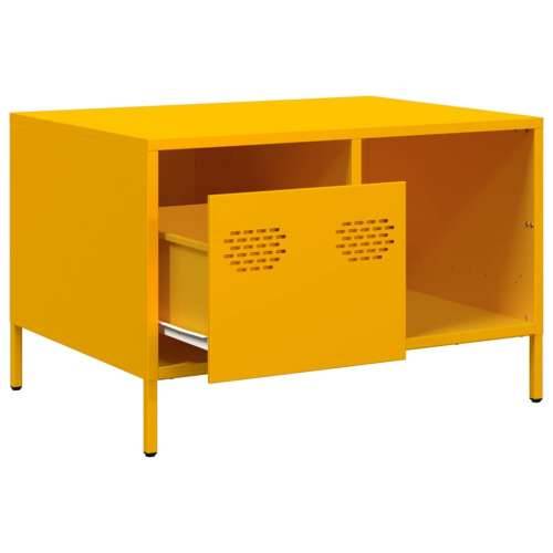 Stolić za kavu boje senfa 68,5x50x43,5 cm hladno valjani čelik - Žuta 1 Cijena