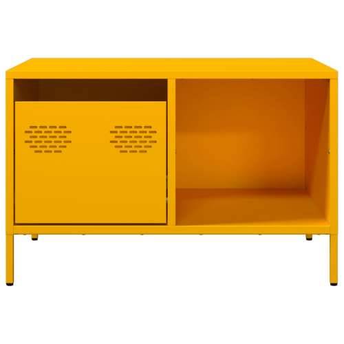 Stolić za kavu boje senfa 68,5x50x43,5 cm hladno valjani čelik - Žuta 1 Cijena