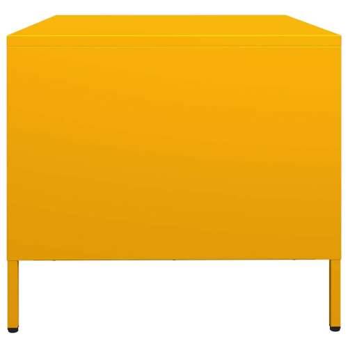 Stolić za kavu boje senfa 68,5x50x43,5 cm hladno valjani čelik - Žuta 1 Cijena