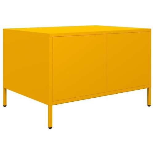 Stolić za kavu boje senfa 68,5x50x43,5 cm hladno valjani čelik - Žuta 1 Cijena