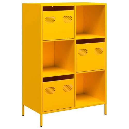 Visoka komoda boja senfa 68x39x103,5 cm od čelika Žuta 1 Cijena