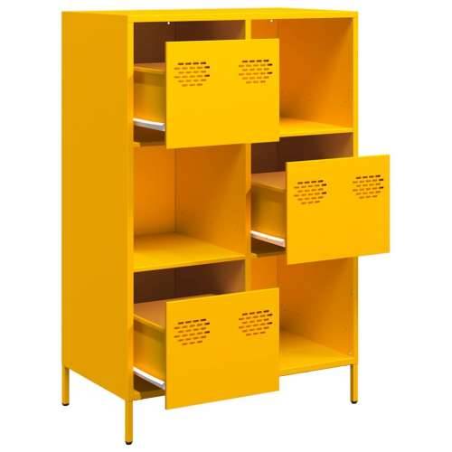 Visoka komoda boja senfa 68x39x103,5 cm od čelika Žuta 1 Cijena