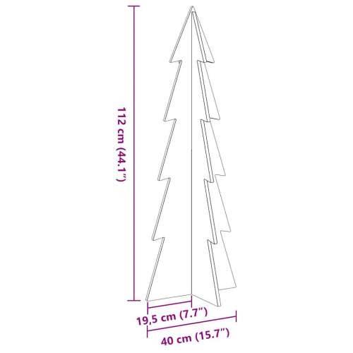 Drveno ukrasno božićno drvce voštano smeđi 112 cm od borovine - Voštano smeđa 112 cm 1 Cijena