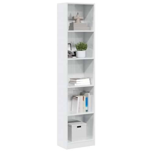 Regal za knjige sjajni bijeli 40x24x176 cm konstruirano drvo - Visoko sjajno bijela 1 176 cm 40 cm Cijena
