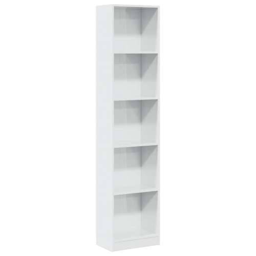 Regal za knjige sjajni bijeli 40x24x176 cm konstruirano drvo - Visoko sjajno bijela 1 176 cm 40 cm Cijena