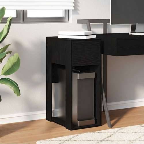 Tower stalak za računalo s ladicom crni 30x44x74 cm - Crna Cijena