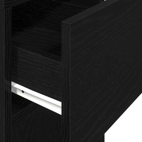 Tower stalak za računalo s ladicom crni 30x44x74 cm - Crna Cijena