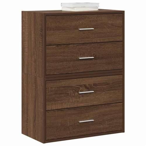 Ormari s 2 ladice 2 kom boja hrast 60x31x40cm konstruirano drvo - Smeđi hrast 2 Cijena