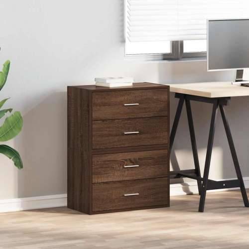 Ormari s 2 ladice 2 kom boja hrast 60x31x40cm konstruirano drvo - Smeđi hrast 2 Cijena