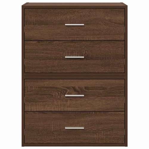 Ormari s 2 ladice 2 kom boja hrast 60x31x40cm konstruirano drvo - Smeđi hrast 2 Cijena