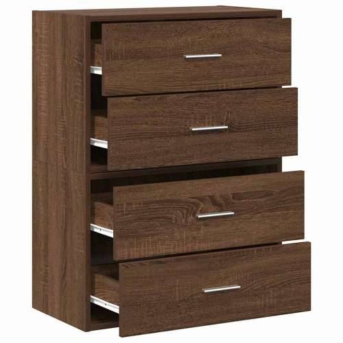 Ormari s 2 ladice 2 kom boja hrast 60x31x40cm konstruirano drvo - Smeđi hrast 2 Cijena