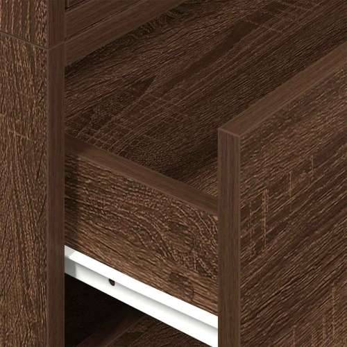 Ormari s 2 ladice 2 kom boja hrast 60x31x40cm konstruirano drvo - Smeđi hrast 2 Cijena