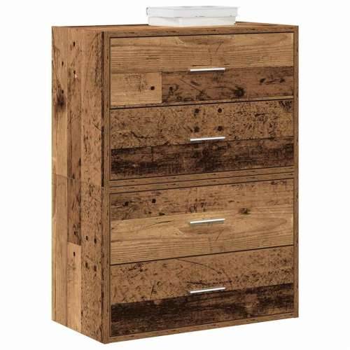 Ormari s 2 ladice 2 kom boja drva 60x31x40 cm konstruirano drvo - Staro drvo 2 Cijena