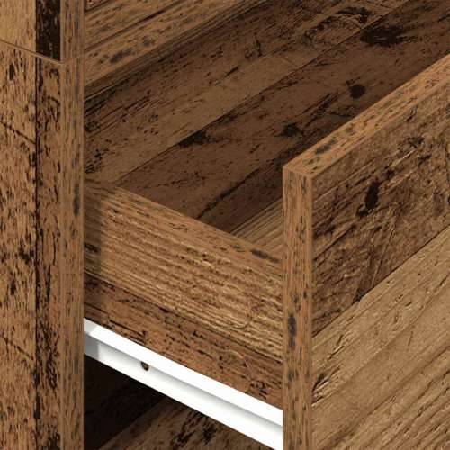 Ormari s 2 ladice 2 kom boja drva 60x31x40 cm konstruirano drvo - Staro drvo 2 Cijena