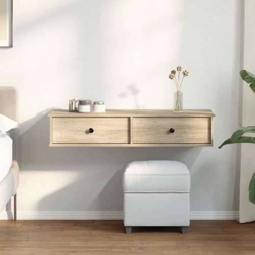 Zidna polica s ladicama sonoma hrast izrađeno drvo - sonoma hrast 100 x 34 x 19 cm 1 Cijena