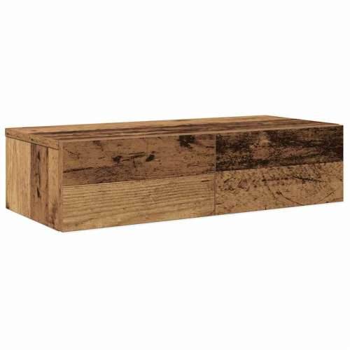 Zidna polica s ladicama staro drvo konstruirano drvo - Staro drvo 60 x 26.5 x 15 cm 1 Cijena