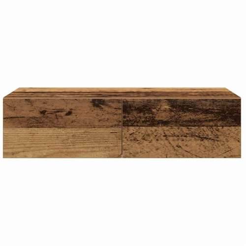 Zidna polica s ladicama staro drvo konstruirano drvo - Staro drvo 60 x 26.5 x 15 cm 1 Cijena