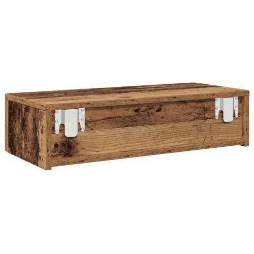 Zidna polica s ladicama staro drvo konstruirano drvo - Staro drvo 60 x 26.5 x 15 cm 1 Cijena
