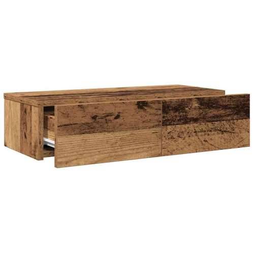 Zidna polica s ladicama staro drvo konstruirano drvo - Staro drvo 60 x 26.5 x 15 cm 1 Cijena