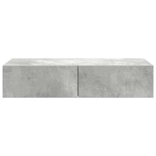 Zidna polica s ladicama beton siva 80x33x17cm konstruirano drvo - Beton siva 80 x 33 x 17 cm 1 Cijena