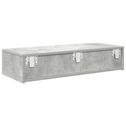 Zidna polica s ladicama beton siva 80x33x17cm konstruirano drvo - Beton siva 80 x 33 x 17 cm 1 Cijena