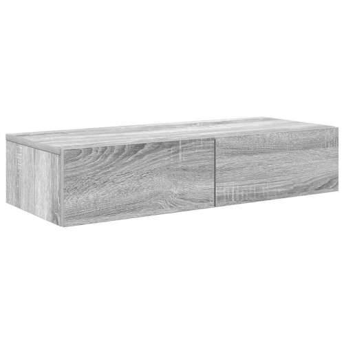 Zidna polica s ladicama siva sonoma konstruirano drvo - Sivi hrast sonoma 80 x 33 x 17 cm 1 Cijena