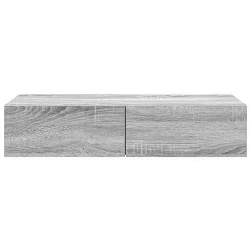 Zidna polica s ladicama siva sonoma konstruirano drvo - Sivi hrast sonoma 80 x 33 x 17 cm 1 Cijena