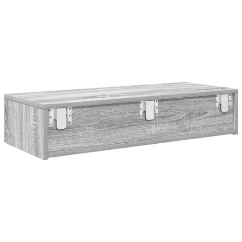 Zidna polica s ladicama siva sonoma konstruirano drvo - Sivi hrast sonoma 80 x 33 x 17 cm 1 Cijena