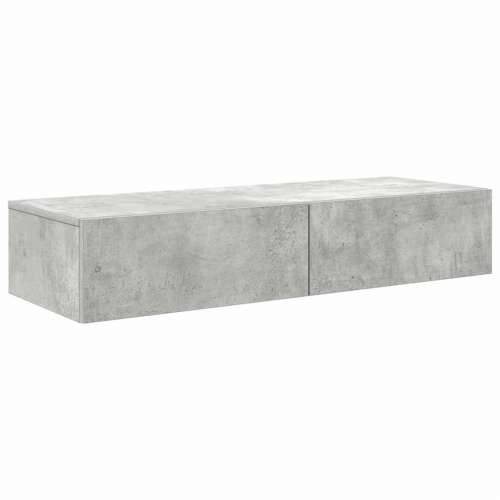 Zidna polica s ladicama beton siva konstruirano drvo - Beton siva 100 x 36 x 19 cm 1 Cijena