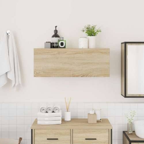 Kupaonski zidni ormarić sonoma hrast 80x25x30 cm izrađeno drvo - sonoma hrast 80 x 25 x 30 cm 1 Cijena