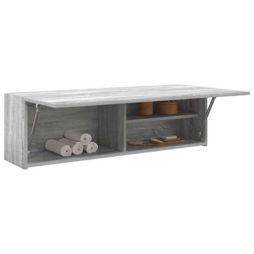 Kupaonski zidni ormarić sivi Sonoma 100x25x30 cm izrađeno drvo - Sivi hrast sonoma 100 x 25 x 30 cm 1 Cijena