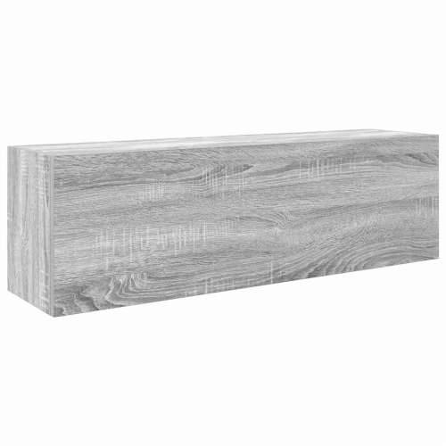 Kupaonski zidni ormarić sivi Sonoma 100x25x30 cm izrađeno drvo - Sivi hrast sonoma 100 x 25 x 30 cm 1 Cijena