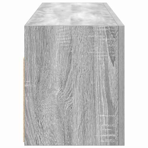Kupaonski zidni ormarić sivi Sonoma 100x25x30 cm izrađeno drvo - Sivi hrast sonoma 100 x 25 x 30 cm 1 Cijena