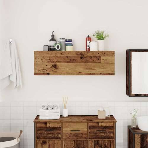 Kupaonski zidni ormarić staro drvo konstruirano drvo - Staro drvo 100 x 25 x 30 cm 1 Cijena