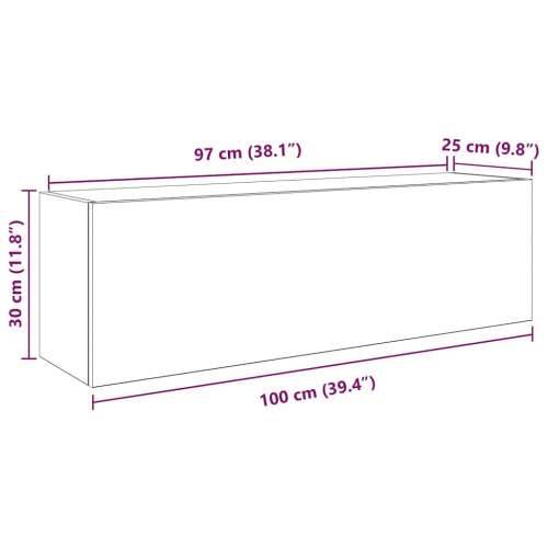 Kupaonski zidni ormarić staro drvo konstruirano drvo - Staro drvo 100 x 25 x 30 cm 1 Cijena