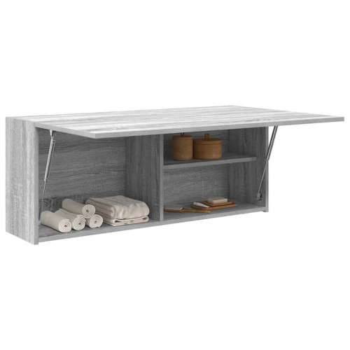 Kupaonski zidni ormarić sivi Sonoma 100x25x40 cm izrađeno drvo - Sivi hrast sonoma 100 x 25 x 40 cm 1 Cijena