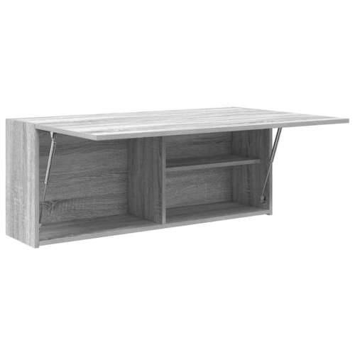 Kupaonski zidni ormarić sivi Sonoma 100x25x40 cm izrađeno drvo - Sivi hrast sonoma 100 x 25 x 40 cm 1 Cijena
