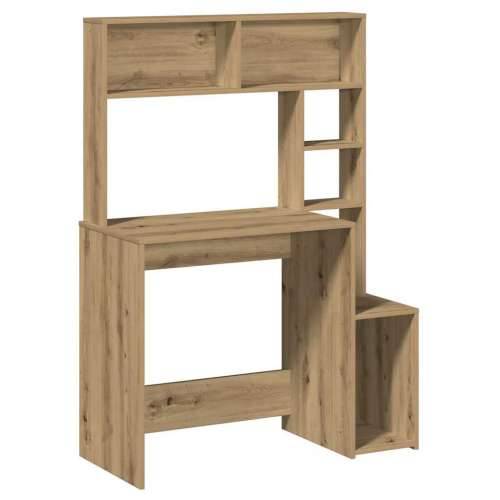 Radni stol s policama boja hrasta artisan 100x45x140 cm drveni - hrast artisan Cijena