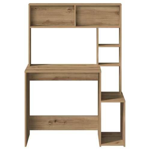 Radni stol s policama boja hrasta artisan 100x45x140 cm drveni - hrast artisan Cijena